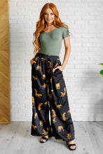Load image into Gallery viewer, LEGENDARY IN LEOPARD SATIN WIDE LEG PANTS