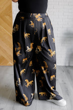 Load image into Gallery viewer, LEGENDARY IN LEOPARD SATIN WIDE LEG PANTS