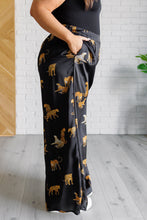 Load image into Gallery viewer, LEGENDARY IN LEOPARD SATIN WIDE LEG PANTS