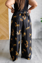 Load image into Gallery viewer, LEGENDARY IN LEOPARD SATIN WIDE LEG PANTS