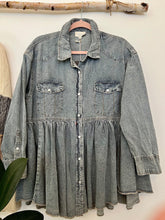 Load image into Gallery viewer, babydoll plus size shirt blue