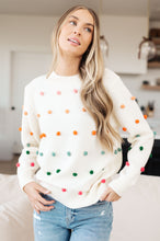Load image into Gallery viewer, CANDY BUTTONS POM DETAIL SWEATER
