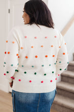 Load image into Gallery viewer, CANDY BUTTONS POM DETAIL SWEATER
