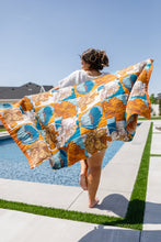 Load image into Gallery viewer, LUXURY BEACH TOWEL IN BLOCK FLORAL
