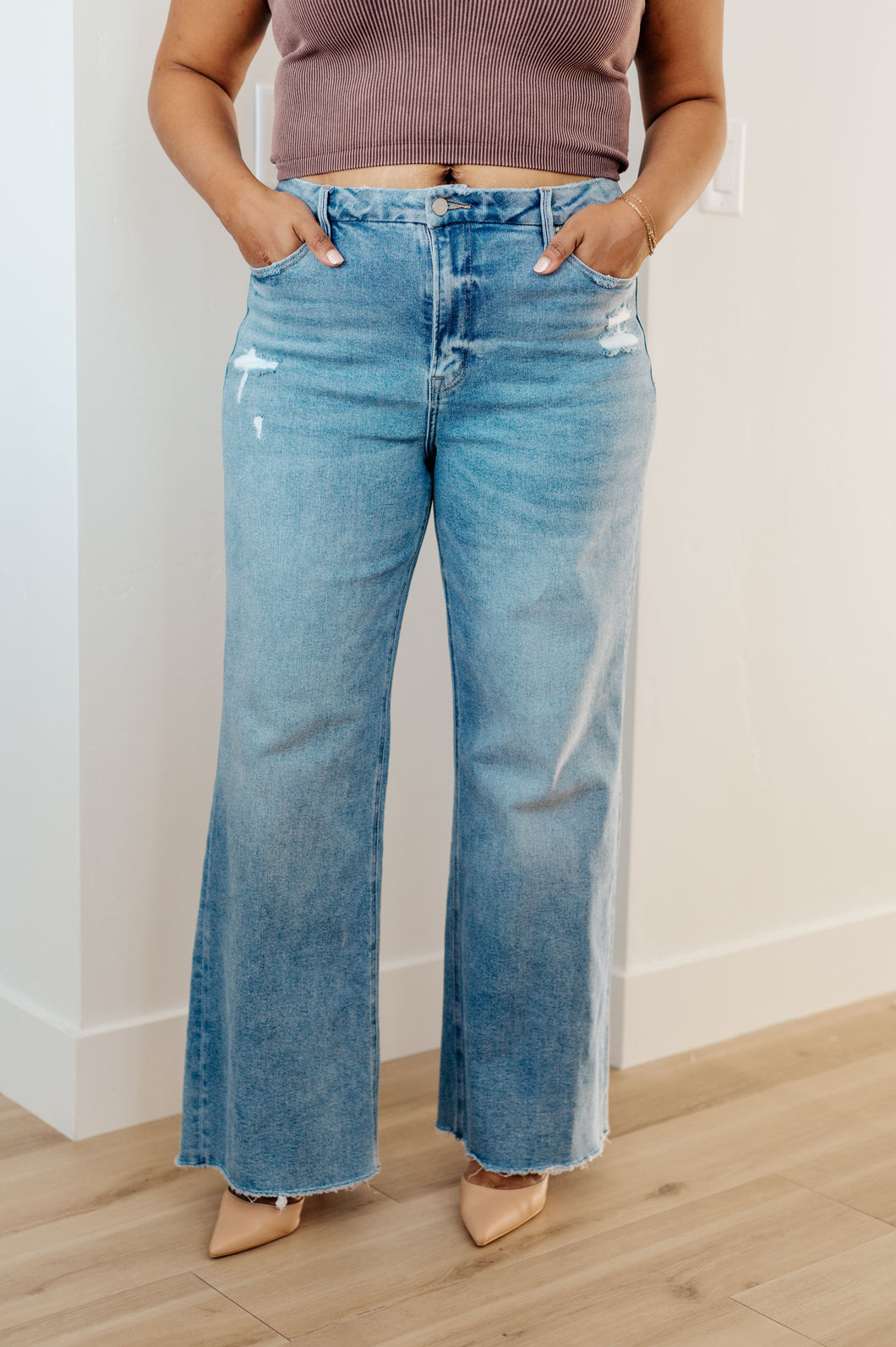 HOPE HIGH RISE WIDE LEG JEANS