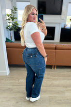 Load image into Gallery viewer, LEILA HIGH RISE CARGO STRAIGHT JEANS
