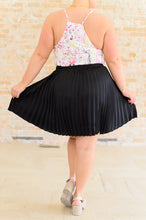 Load image into Gallery viewer, JUST A FLIRT PLEATED SKIRT IN BLACK
