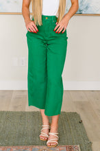 Load image into Gallery viewer, LISA HIGH RISE CONTROL TOP WIDE LEG CROP JEANS IN KELLY GREEN
