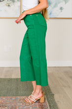 Load image into Gallery viewer, LISA HIGH RISE CONTROL TOP WIDE LEG CROP JEANS IN KELLY GREEN
