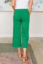 Load image into Gallery viewer, LISA HIGH RISE CONTROL TOP WIDE LEG CROP JEANS IN KELLY GREEN
