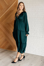 Load image into Gallery viewer, MAKES ME WANT TO SKIP TIERED DRESS IN HUNTER GREEN
