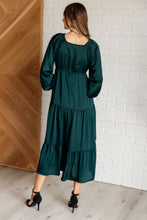 Load image into Gallery viewer, MAKES ME WANT TO SKIP TIERED DRESS IN HUNTER GREEN
