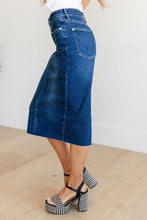 Load image into Gallery viewer, MARCY HIGH RISE DENIM MIDI SKIRT
