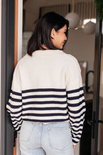 Load image into Gallery viewer, MEMORABLE MOMENTS STRIPED SWEATER IN WHITE
