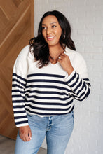 Load image into Gallery viewer, MEMORABLE MOMENTS STRIPED SWEATER IN WHITE
