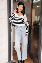 Load image into Gallery viewer, MEMORABLE MOMENTS STRIPED SWEATER IN WHITE
