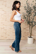 Load image into Gallery viewer, MILEY HIGH WAIST CONTROL TOP FRAYED HEM FLARE JEANS
