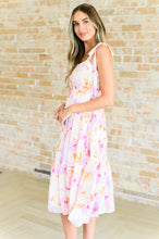 Load image into Gallery viewer, PASTEL PETAL FLORAL MIDI DRESS
