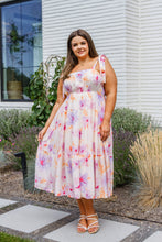 Load image into Gallery viewer, PASTEL PETAL FLORAL MIDI DRESS
