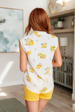 Load image into Gallery viewer, WHEN LIFE GIVES YOU LEMONS SLEEVELESS BLOUSE
