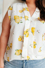 Load image into Gallery viewer, WHEN LIFE GIVES YOU LEMONS SLEEVELESS BLOUSE
