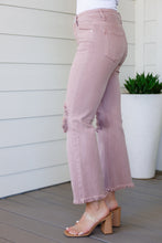 Load image into Gallery viewer, BABS HIGH RISE DISTRESSED STRAIGHT JEANS IN MAUVE
