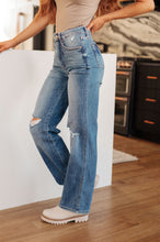 Load image into Gallery viewer, BREE HIGH RISE CONTROL TOP DISTRESSED STRAIGHT LEG JEANS
