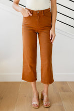 Load image into Gallery viewer, BRIAR HIGH RISE CONTROL TOP WIDE LEG CROPJEANS IN CAMEL
