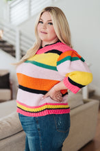 Load image into Gallery viewer, BRIGHT SIDE STRIPED SWEATER
