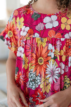 Load image into Gallery viewer, FLIT ABOUT FLORAL TOP IN PINK
