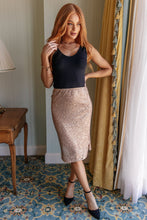 Load image into Gallery viewer, GILDED AGE SEQUIN SKIRT IN CHAMPAGNE
