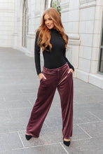 Load image into Gallery viewer, HIGH SOCIETY VELVET WIDE LEG TROUSERS
