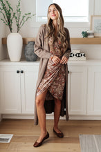 Load image into Gallery viewer, HONEY DO I EVER FAUX WRAP DRESS IN TAUPE
