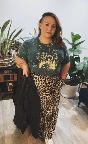 plus size leopard skirt