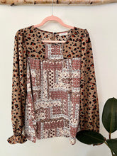 Load image into Gallery viewer, HEY SASSY LEOPARD PATCHWORK TOP
