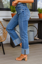Load image into Gallery viewer, JONES HIGH RISE CUFFED STRAIGHT JEANS
