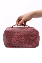 Load image into Gallery viewer, LIFE IN LUXURY LARGE CAPACITY COSMETIC BAG IN MERLOT
