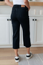 Load image into Gallery viewer, LIZZY HIGH RISE CONTROL TOP WIDE LEG CROP JEANS IN BLACK
