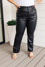 Load image into Gallery viewer, TANYA CONTROL TOP FAUX LEATHER PANTS IN BLACK
